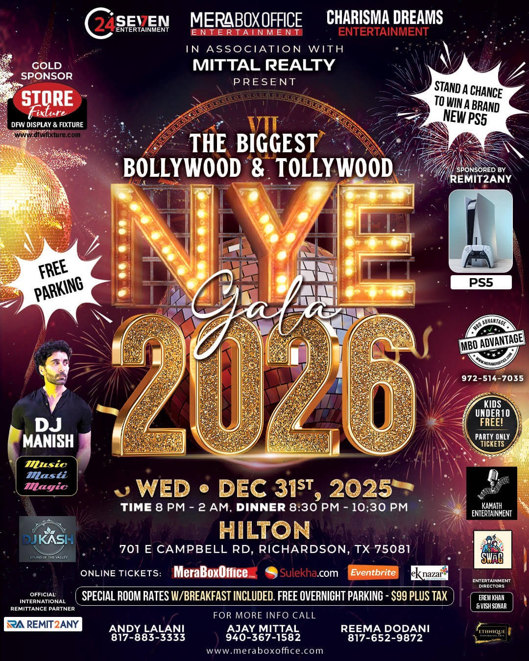 Bollywood NYE 2026 Dallas
