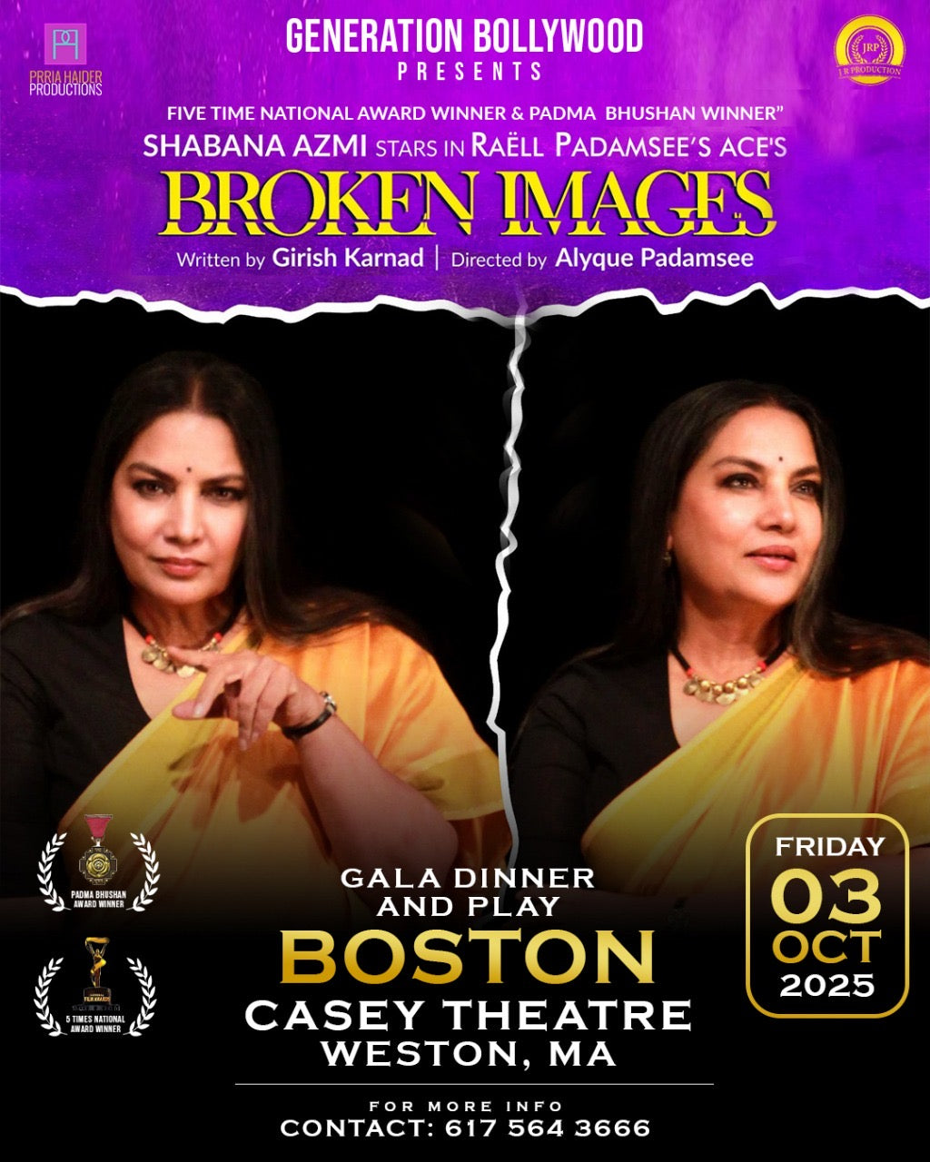 BOSTON:  Broken Images - A Play by Shabana Azmi